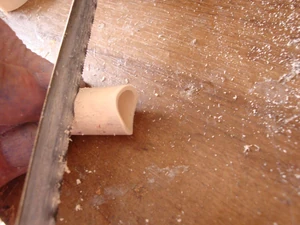 You want one end to look like this. Cut off approx. 1/2 to 5/8" from the end