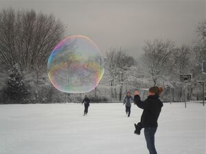 Bubble in the snow