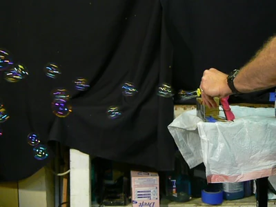 A few of the more than 100 bubbles created from a single dip of an undiluted 1:1:1:1 concentrate