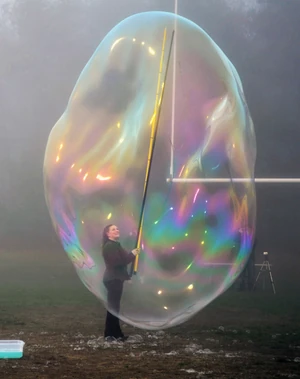 From the right side.jpg (210 KB) Previous Guinness world record bubble created in 2013 by Megan Colby Parker