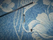 telescopic pole with loop inserted an inch inside hollow tip with a drop of superglue inside. I also use zip (wire) ties as pictured. (Rick Findley)