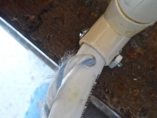 The knot will fit nicely into the hole with some work and plug the hole