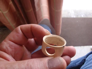 With a 1/2 round medium course file create a beveled edge on both sides as shown so you get a tight seal on both sides of this piece