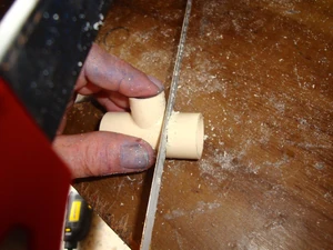 
Cut off one end (I used a hacksaw)
