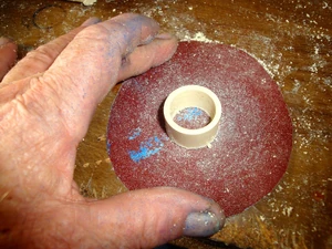 
Use a medium grit sandpaper to clean up the surface and edges (do both sides so they are the same)
