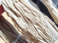 Close-up of the bamboo twine