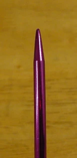 The blunt point of the needle is perfect for pushing through a hollow braid line