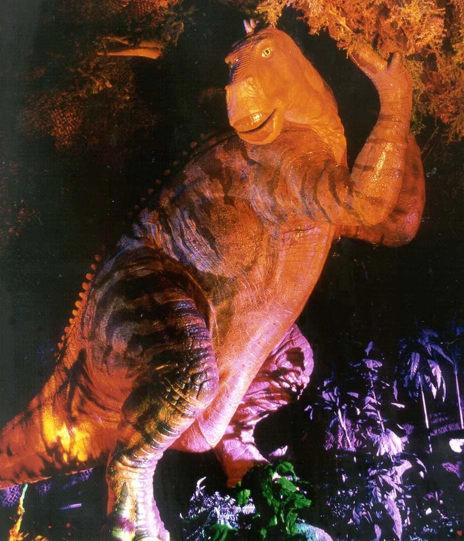 Aladar, outside The Dinosaur ride, Disney's Animal Kingdom.