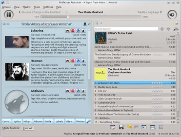 Listening to a playlist 2.4.1 on KDE 4.6