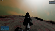 A screenshot from the surface of Mars, when its smooth terrain was first added.