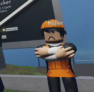 Sad Koller, 1.3 radii from impact. (This is when he has his breakdown.)