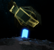 The yellow entity, staring upon the player.