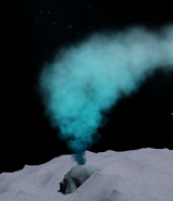 Cryovolcano eruption at Enceladus.
