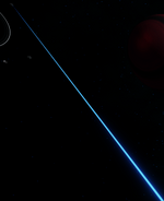 The blue laser leading to the Labyrinth