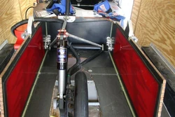 UMNSVP Borealis3 RS.jpg (35 KB) Borealis III rear suspension. The team designed the rear shock mount from the start to integrate with the rollcage.