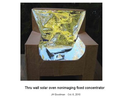 Goodman, Thru wall solar oven nonimaging fixed concentrator