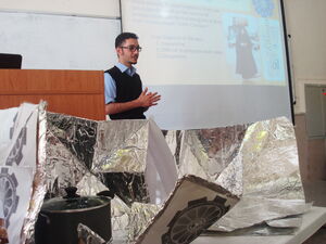 Soheil Salimi, Founder/President of Engineers Without Borders - Iran, lectures at the seminar