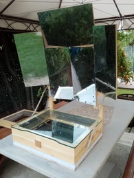 The oven shown with two wall layers