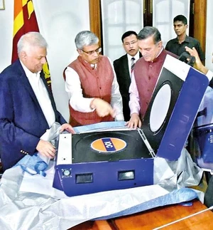 The  stove is displayed at donation ceremony, Photo credit: Daily Mirror