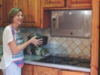 Solar wall oven inside the house