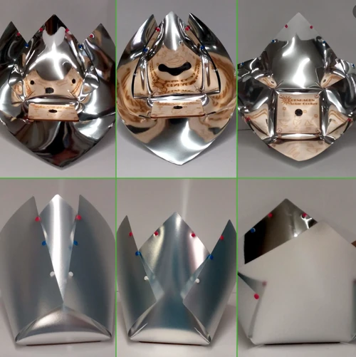 The first snap arrangement is used mid-AM and mid-PM, the second one is for early-AM and late-PM, on the right is for 11AM to 1PM