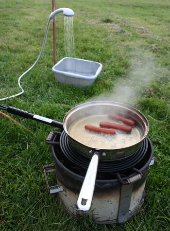 Jompy Water Boiler in use