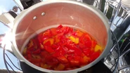 Cuisson de poivrons
