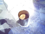 Spelt bread cooking in a solar oven