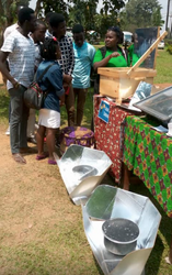 Solar cookers on display at Green Day.