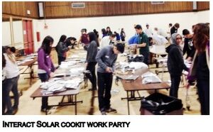 Interact solar cooker construction gathering