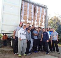  with loaded shipping container