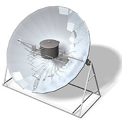 Parabolic dish (SK type) direct solar cooker. Courtesy: Taylormade