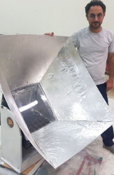 Gimbal mount on box cooker, Amir K., 11-28-17 copy