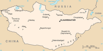 Mongolia map, 1-4-16