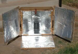 Easy Solar Cooker (upright), 11-12-12