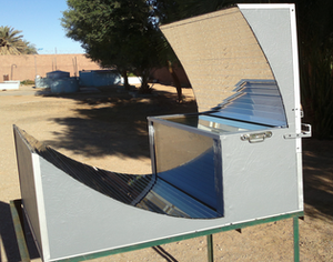 Asymetric CPC box solar cooker, 10-5-16