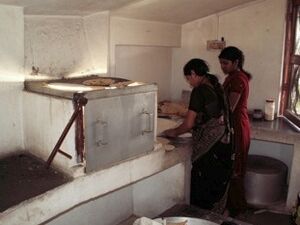 Barli Institute students in the Scheffler kitchen