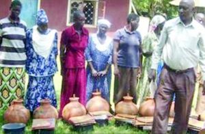 Councellor Opondo with SWP beneficiaries