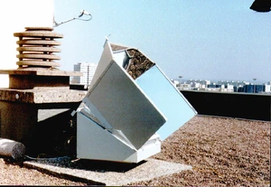 Four solaire EuroSolarBox testé par  sur le toit de la Faculté des Sciences, Université Nancy 1, 