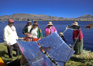 BYU project in Peru at lake