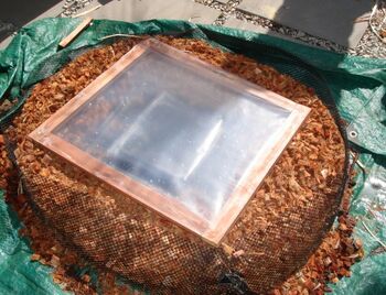 Solar Nest with plastic wrap top 2