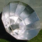 Double-Angled 12 sided parabolic cooker: English, Spanish, French, Portuguese, German