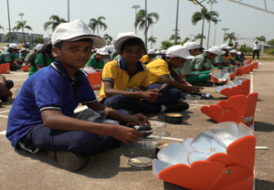 Over 400 school age children participated in the second Suryakumbh workshop in Bhubaneswar, , India on 15 October 2023, Photo credit: Campusvarta