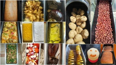 Possible foods suitable for cooking in the SUNWINGS 'Photo credit: 