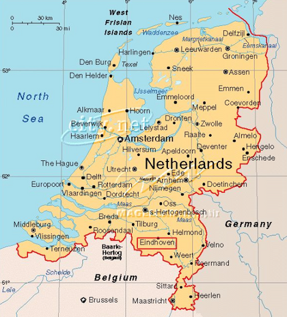 Map Netherlands, 8-25-15