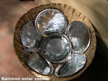 Bamboo solar cooker