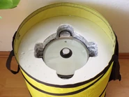 Deuxième récipient installé