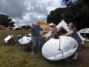 Dave Oxford from  and Karen Treasure at Green Gathering 2025, Photo credit: 