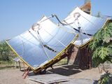 Parabolic solar concentrator for industrial heating