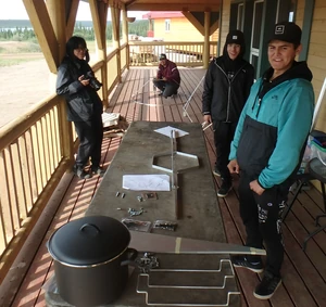 Deline locals assemble the SK14, 12-14-20.png (1,009 KB) Deline locals assemble the SK14 parabolic cooker